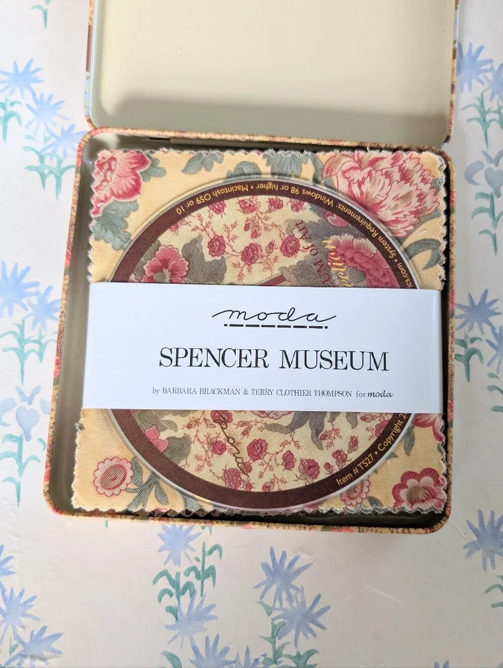 Moda Tin Box Sampler Series Spencer Museum Charm Pack CD Set NEW Brackman Quilt